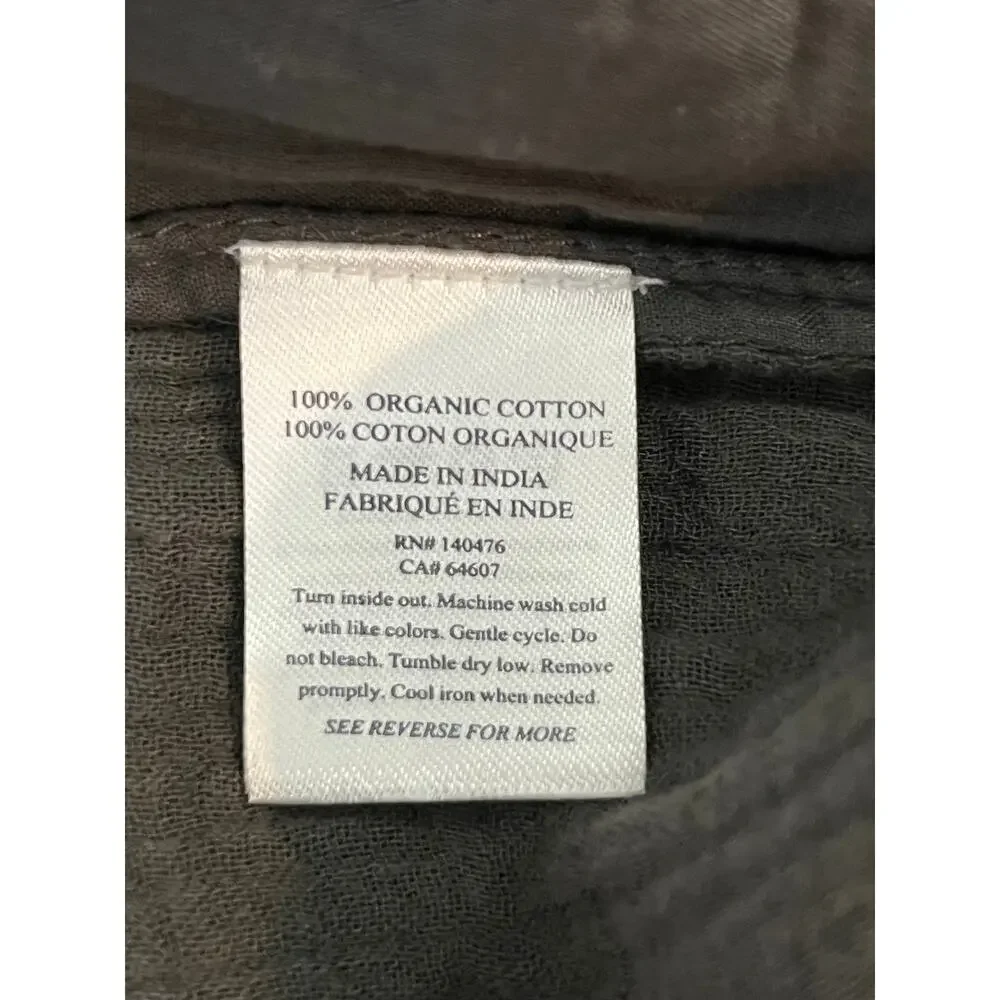 Faherty Dream Cotton Gauze Wide Leg Pants Washed Black Organic‎ Cotton Small